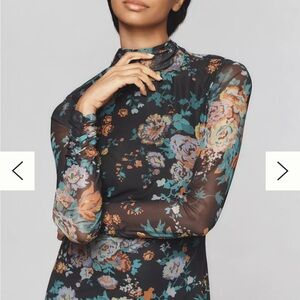 By Anthropologie Mock-Neck Knit Maxi Dress